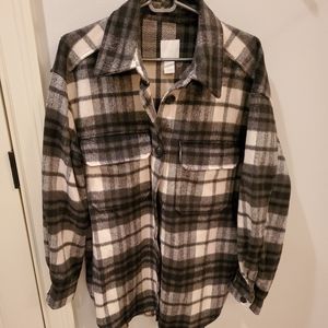H&M plaid shacket